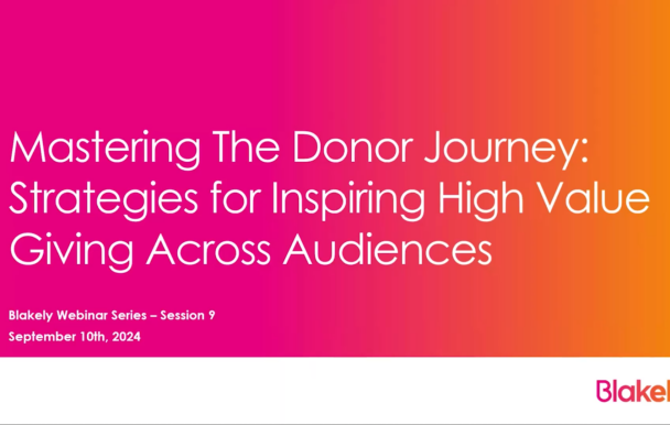 Mastering Donor Journeys webinar